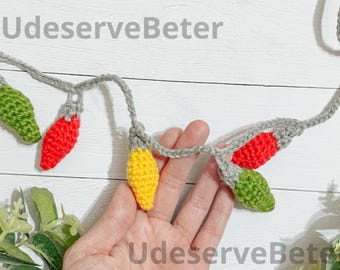 Crochet Christmas Lights Pattern | Easy Ornament, Garland (PDF Download)
