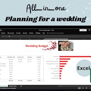 Floral Wedding Budget Spreadsheet | Printable & Digital Excel Budget Planner | Wedding Cost Tracker | Bride Planning Tool | Instant Download