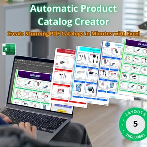 2-Month License – Automatic Excel Catalog Creator – Product Generator Tool for Small Businesses & Entrepreneurs – Professional Catalog Maker