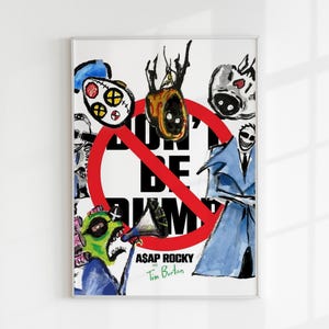ASAP Rocky Don't Be Dumb-poster – Amerikaanse rapalbumkunst, streetstyle-muurdecoratie