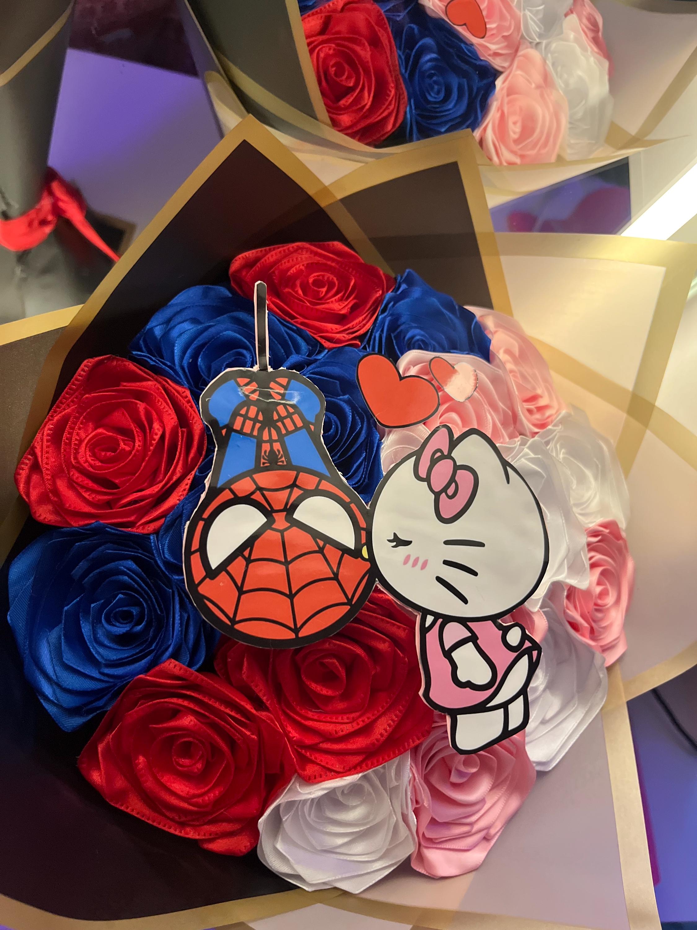 Hello Kitty Spider-man Eternal Rose Bouquet - Etsy