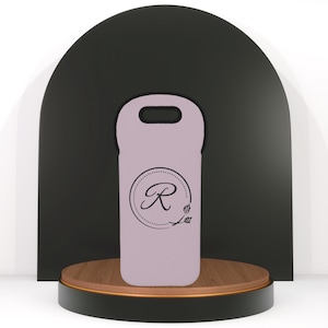 Personalized Wine Tote Bag, Monogram Insulated Wine Bottle Holder, Custom Initial Gift For Her, Wine Carrier Perfect for Summer Gatherings