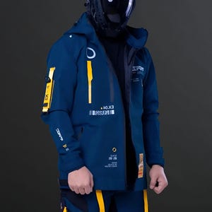Techwear Jacket, Cybernetic Series Jacket - Cyberpunk jacket, Cyber street Jacket Varsity Jacket, Men Women Cosplay Jacket, Ship DHL Express