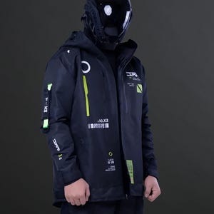 Techwear Jacket, Cybernetic Series Jacket - Cyberpunk jacket, Cyber street Jacket, Varsity Jacket, Men Women Cosplay Jacket Ship DHL Express
