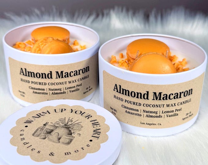 Featured listing image: Almond Macaron Candle
