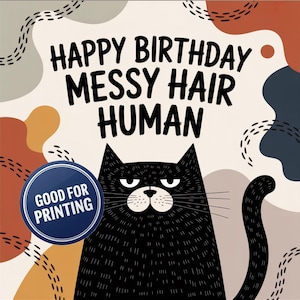 Grumpy Cat Verjaardagswensenkaart - Voor het rommelige haar (menselijk)