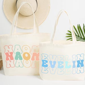Personalisierte Name Einkaufstasche,Benutzerdefinierte Name Einkaufstasche,Benutzerdefinierte Tote Shopper Tasche,Kinder Name Einkaufstasche,Benutzerdefinierte Name Geschenk für Kindertasche,Schultasche für Kinder