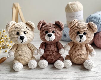 Virkad nallebjörnsmönster: Amigurumi-björnshandledning PDF-nedladdning