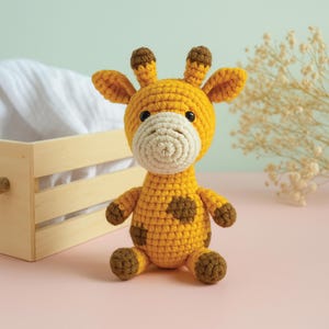 Crochet Giraffe Pattern PDF – Amigurumi Giraffe Toy Tutorial, Easy DIY Plush Animal, Baby Shower Gift Idea Digital Download