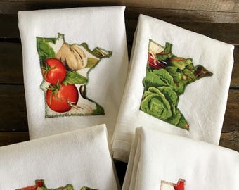 Sabores de Verano - Juego de 3 Toallas de Saco de Harina