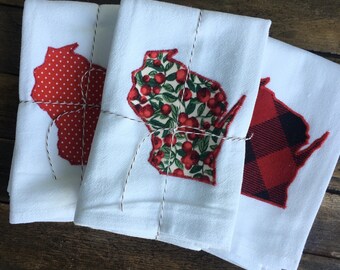 ¡Arándano!  Toallas Wisc Floursack - juego de 3