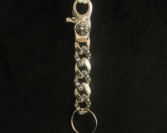 Gothic Style Y2k Punk Aged Keychain, Carabiner Clip, for Men and