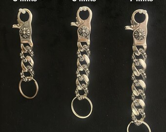 Gothic Style Y2k Punk Aged Keychain, Carabiner Clip, for Men and
