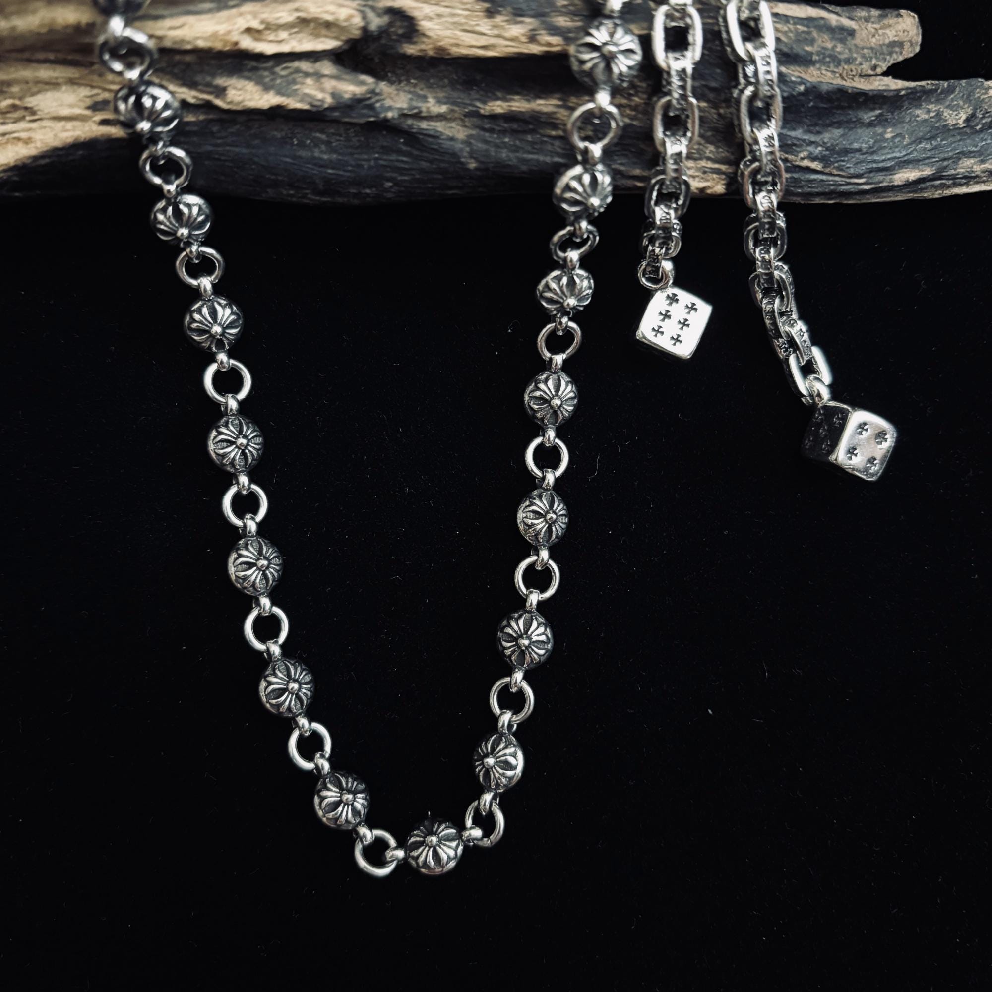 Ch Style Y2k Pants Double Dice Wallet Chain Keychain Biker