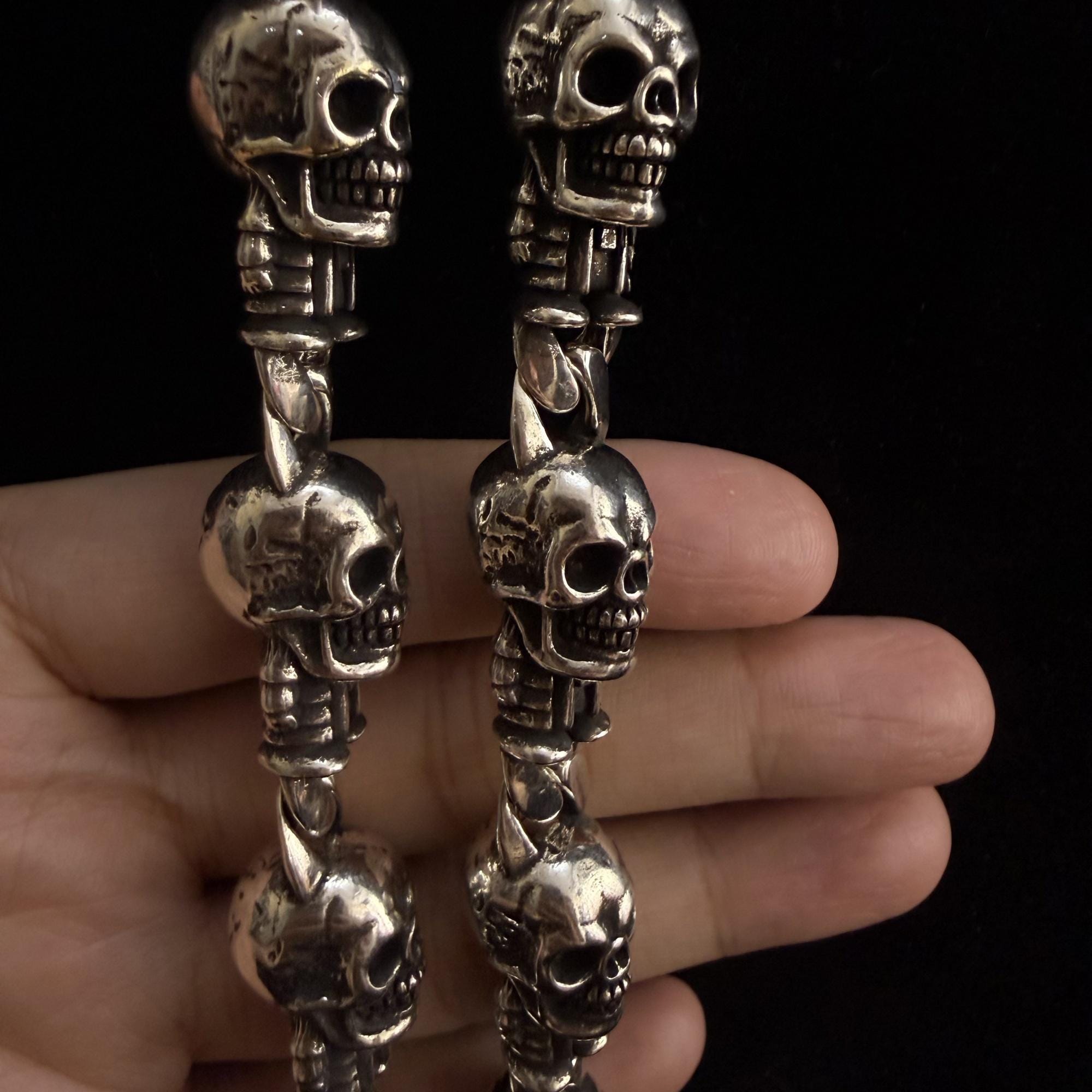 Cross Style Skull Pants Chain/bagcharm, Gothic Y2K Keychain, C17