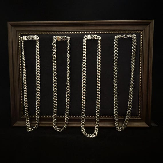 CH Gothic style y2k cuban link cross chain neckla… - image 1