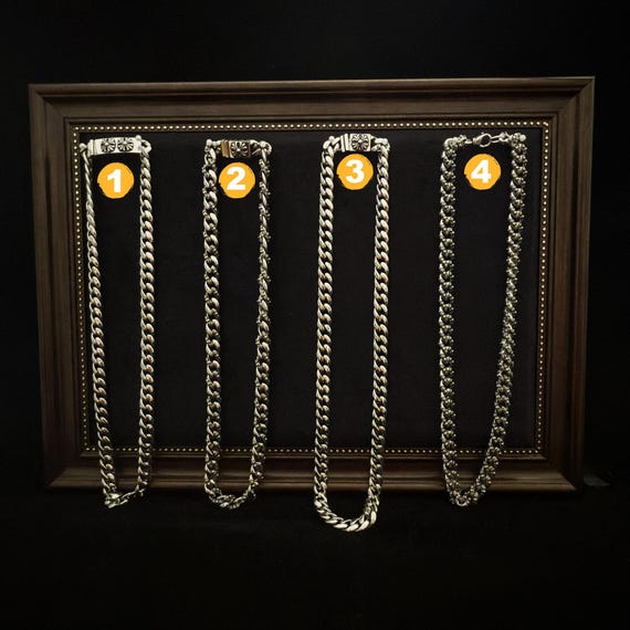 CH Gothic style y2k cuban link cross chain neckla… - image 2