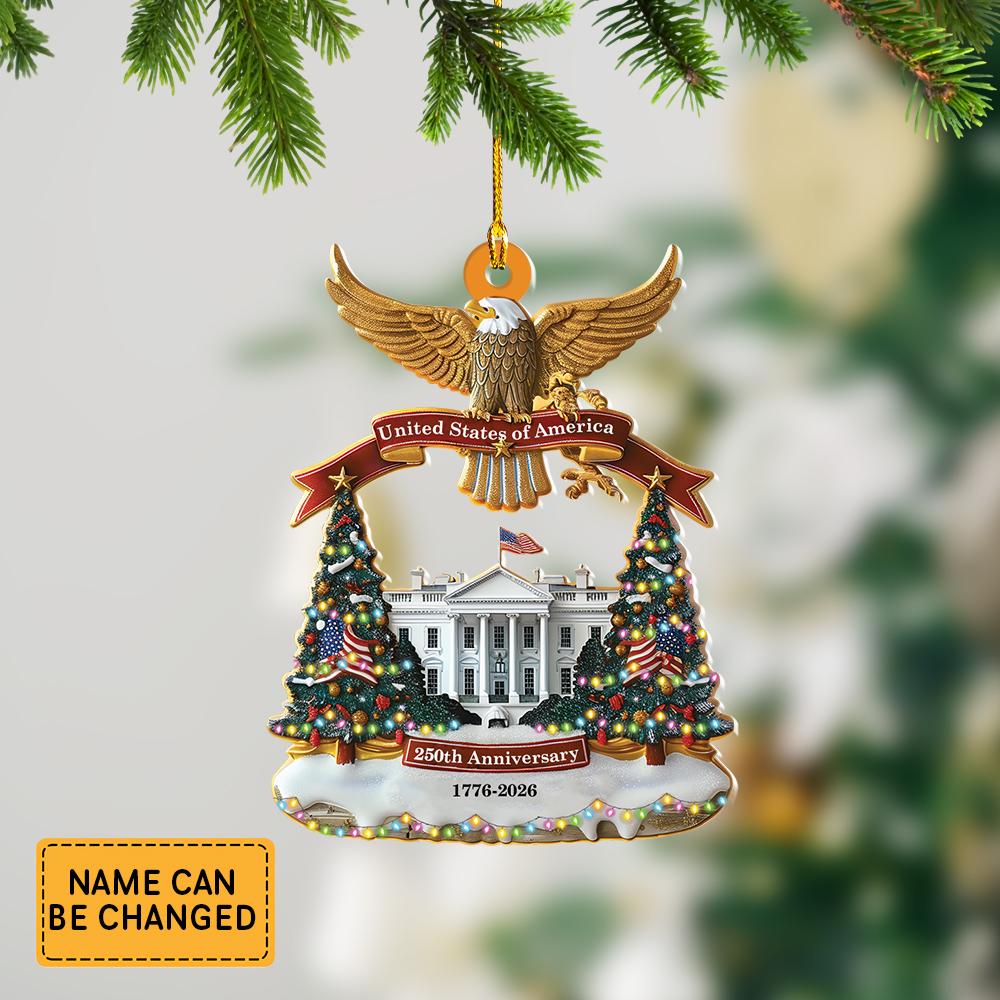 250 Years USA White House Ornament 1776-2026, White House