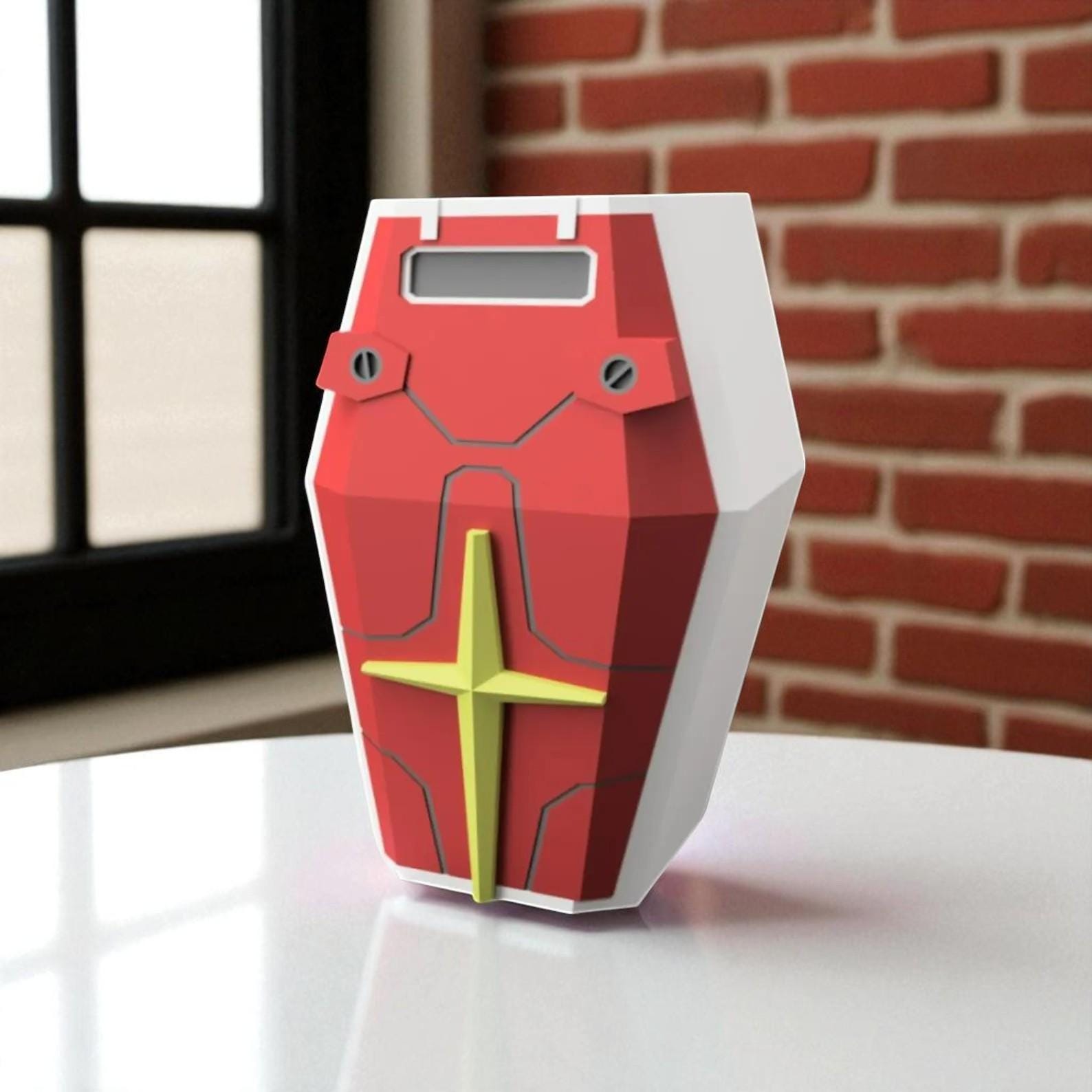 Op Gundam geïnspireerde mecha-deckbox |  Commander-etui voor MTG- en TCG-kaarten | RX-78 kaarthouder schildstijl