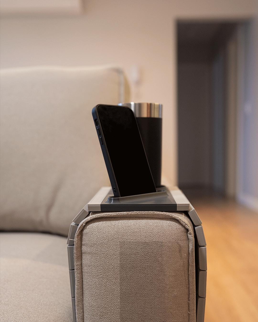 Functional Armrest Table, Couch Arm Rest Table With Magazine Stand ...