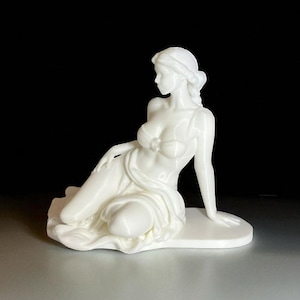 Greek Goddess Statue | 10cm White Classical Female Sculpture | Elegant Mythology Home Decor Figurine | EternumDesignCo
