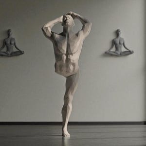 Minimalistische Yoga Statue | 3D gedruckte Zen Meditation Home Decor