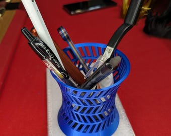 3D gedruckter Stifthalter - Moderner Schreibtisch Organizer, Minimalistisches Büro Dekor