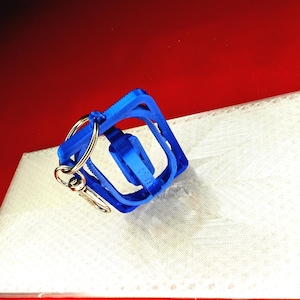 Llavero antiestrés con diseño de giroscopio y forma de tarjeta cuadrada: juguete sensorial para aliviar el estrés y la ansiedad, ideal para adultos y adolescentes, regalo portátil.