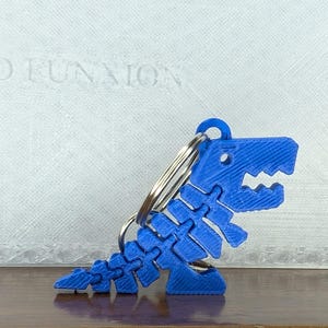 Flexi Rexi - Articulated Dinosaur Keychain – 3D Printed Toy – Fun Dino Gift for Kids & Adults - Bag Charm