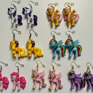 Pendientes MLP My Little Pony Applejack Rainbow Dash Pinkie Pie Twilight Sparkle Rarity Fluttershy Mane 6 Princesa Cadance Unicornio Pegaso