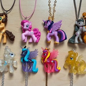 MLP Necklace My Little Pony Pinkie Pie Princess Luna Cadance Twilight Sparkle Cheese Sandwich Rarity Fluttershy Cute Horse Unicorn Pegasus