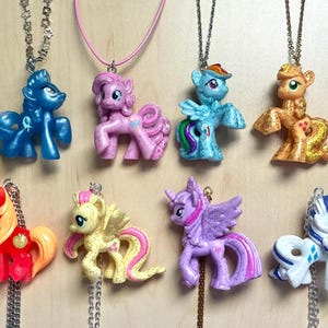 MLP Halskette My Little Pony Pinkie Pie Twilight Sparkle Fluttershy Rarität Regenbogen Dash Applejack Glitter Süß Pegasus Einhorn Pferd Alicorn
