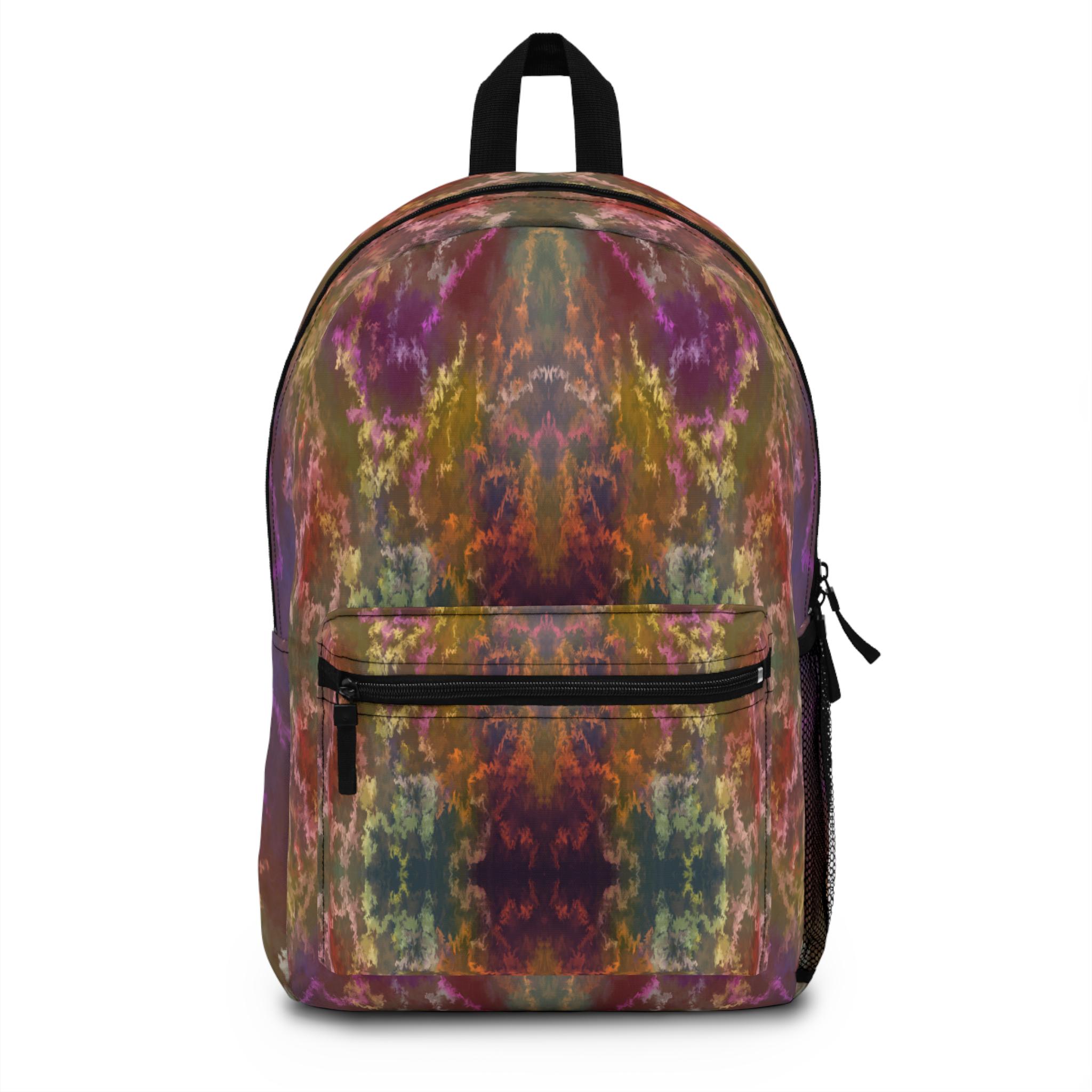 Colorful Abstract Backpack Casual Colorful Abstract Butterfly Backpack for School  main image 3
