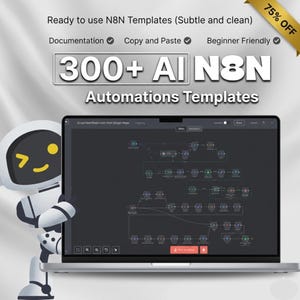 Pacote de Projetos de Fluxo de Trabalho de IA n8n: Mais de 300 Automações Empresariais (Download Digital)