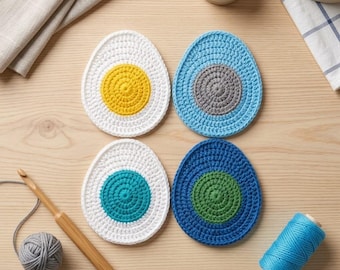 Crochet Flower Coaster Pattern, Beginner Friendly Kitchen Decor (PDF Download)