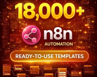 18000+ n8n Automation Templates Bundle | AI Workflows for Marketing, Social Media (JSON)