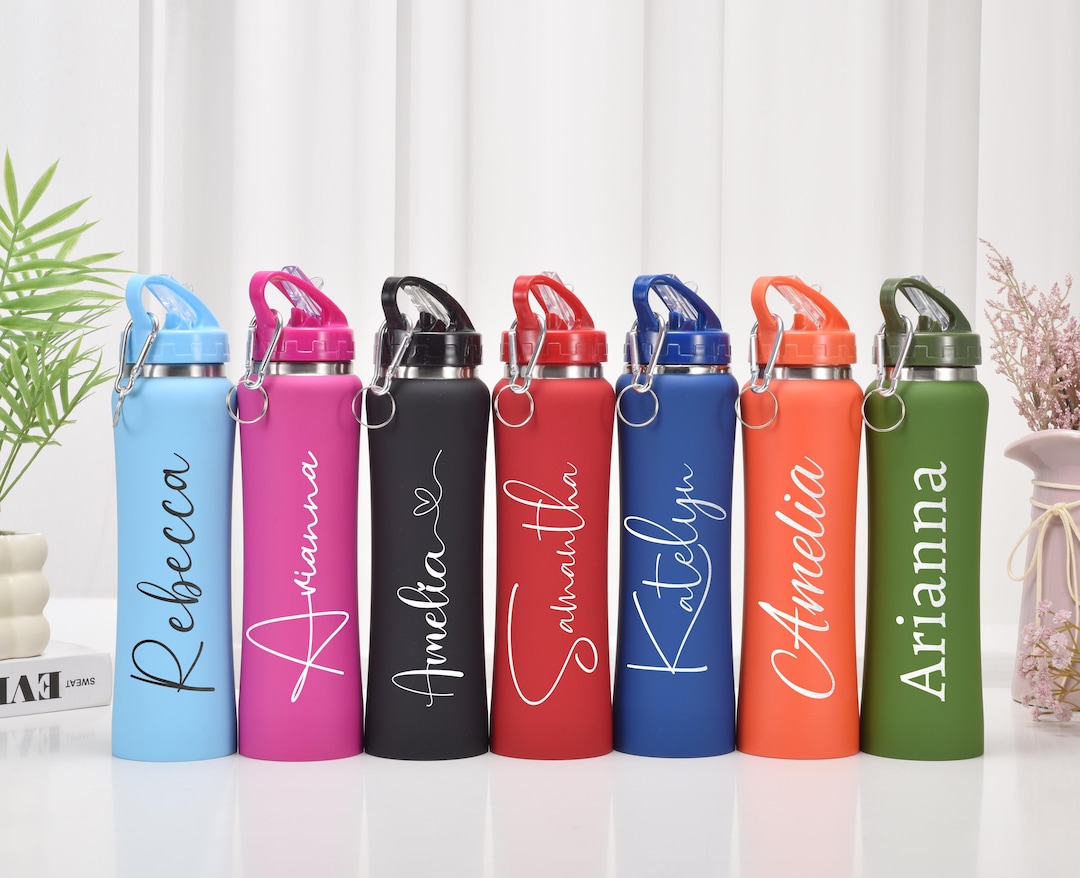 Personalized Insulated Stainless Steel Water Bottle With Straw ...