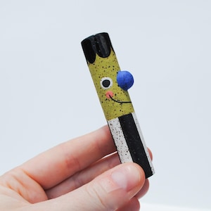 Ceramic Pipe Many Hitter Larger Hand Painted Eleanor Buddy Speckled Stoneware