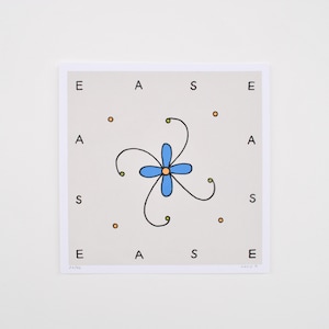 Ease Simple Silkscreen Print Art Original Hand Printed Shipping Included
