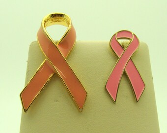 Pair Of Breast Cancer Awarness Pins