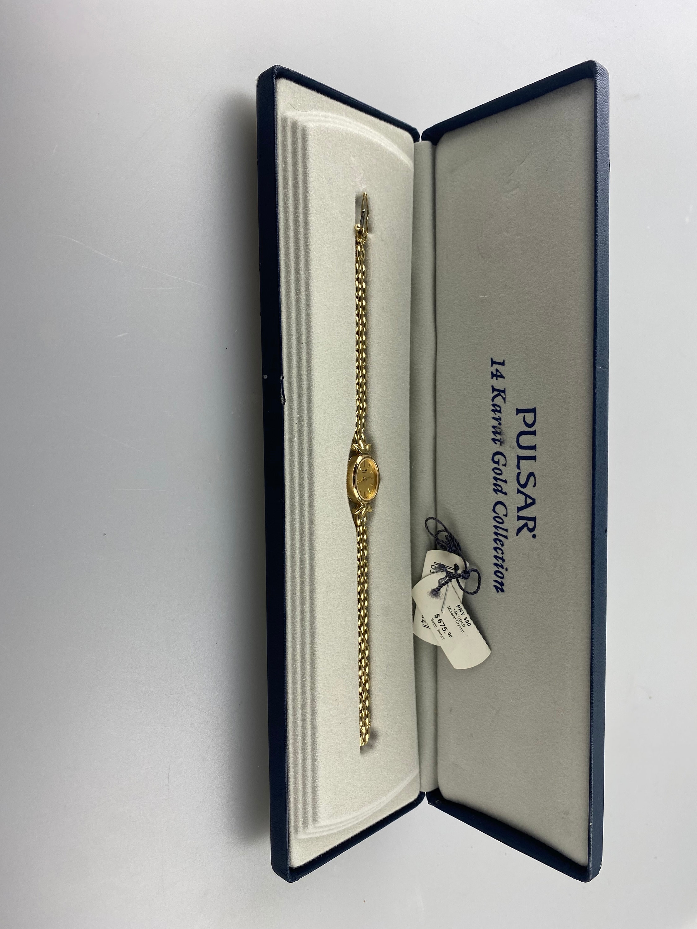 Pulsar 14k gold watch cheap