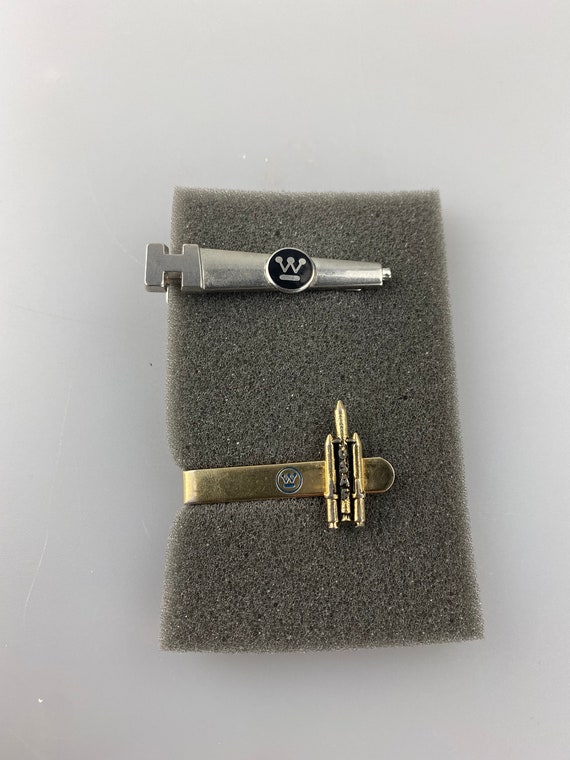 Lot of 2 Westinghouse Tie Clips - USAF Space Progr