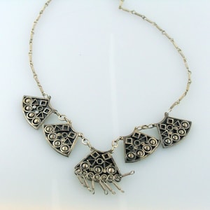 NOS Hand Crafted Silver Necklace - Israel