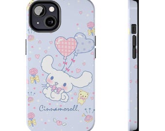 Apple iPhone, Samsung, Tough Phone Case, Cute, Kawaii, Pastel, Gift, Sanrio-like, Cinnamoroll-like
