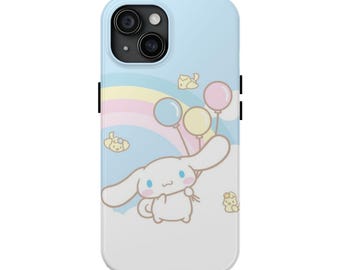 Apple iPhone, Samsung, Stoer telefoonhoesje, Schattige cartoon, Ballonnen, Kawaii, Cadeau, Sanrio-achtig, Cinnamoroll-achtig