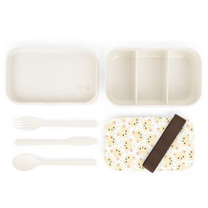 Lonchera Bento con Oso Adorable, Adorable Lonchera para Niños, Caja para Preparar Comidas, Accesorio para el Almuerzo Escolar, Regalo para Amantes de los Animales