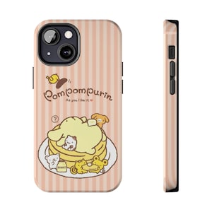 Cute Tough Phone Case for Apple iPhone, Samsung, Kawaii, Pastel, Sanrio-like, Pompompurin-like
