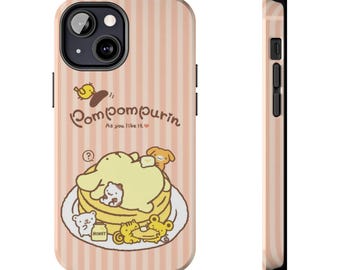 Cute Tough Phone Case for Apple iPhone, Samsung, Kawaii, Pastel, Sanrio-like, Pompompurin-like