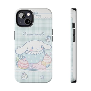 Cute Tough Phone Case for Apple iPhone, Samsung, Kawaii, Pastel, Sanrio-like, Cinnamoroll-like