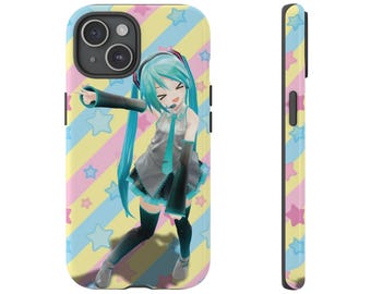 Apple iPhone, Samsung, Google Pixel, duurzame, stevige telefoonhoesjes, Otaku, kawaii, anime-geïnspireerd, Hatsune Miku